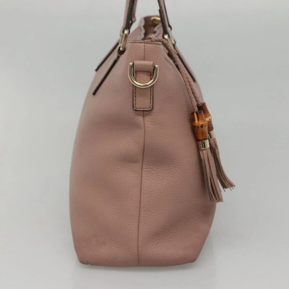 GUCCI Hand Bag Leather Outlet 2way Pink Gold - Picture 3 of 15